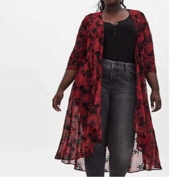 Torrid Black and Red Strapless Camisole Night Out - Picture 1 of 9